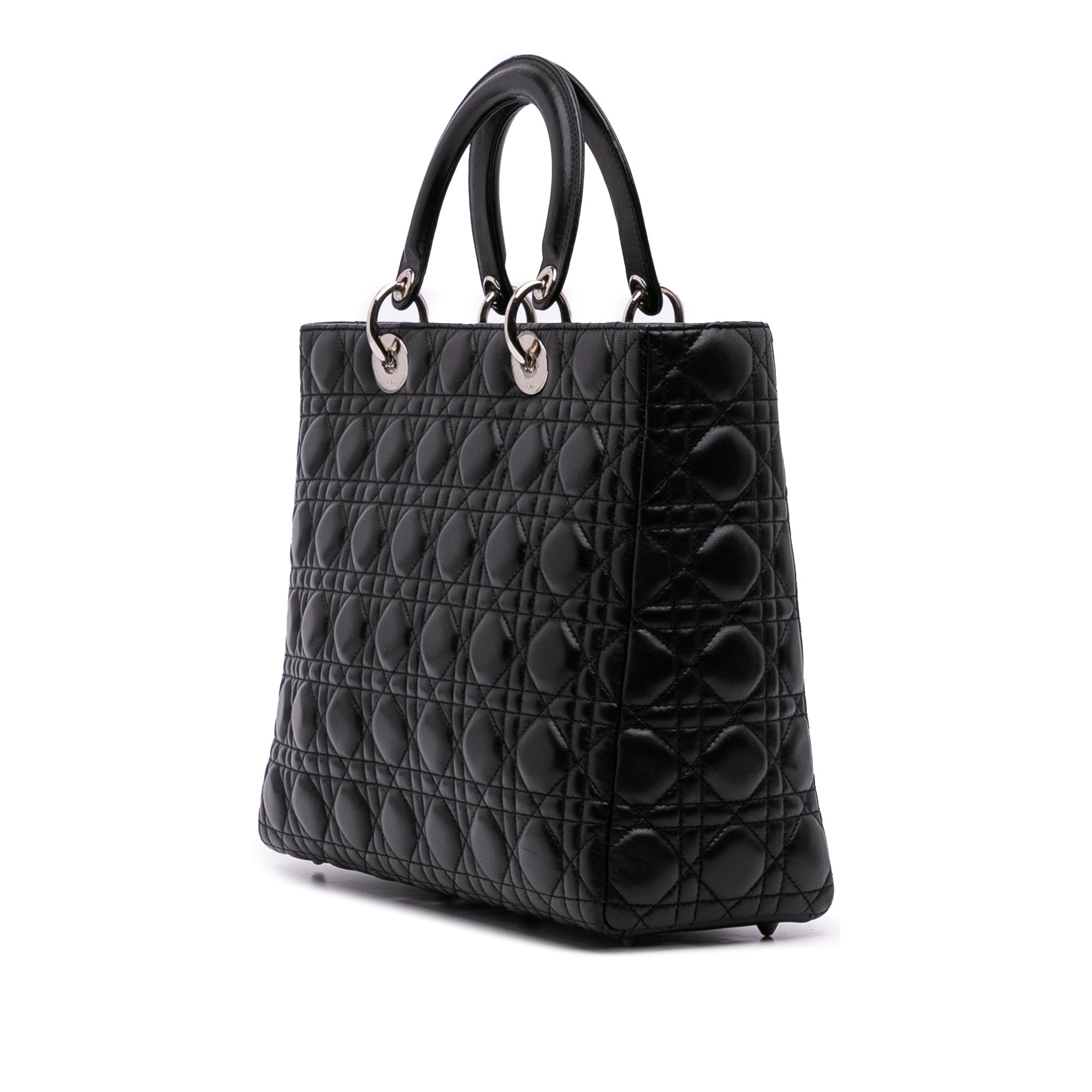 Large Lambskin Cannage Lady Dior
