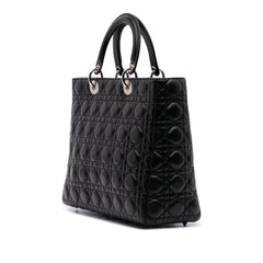 Large Lambskin Cannage Lady Dior