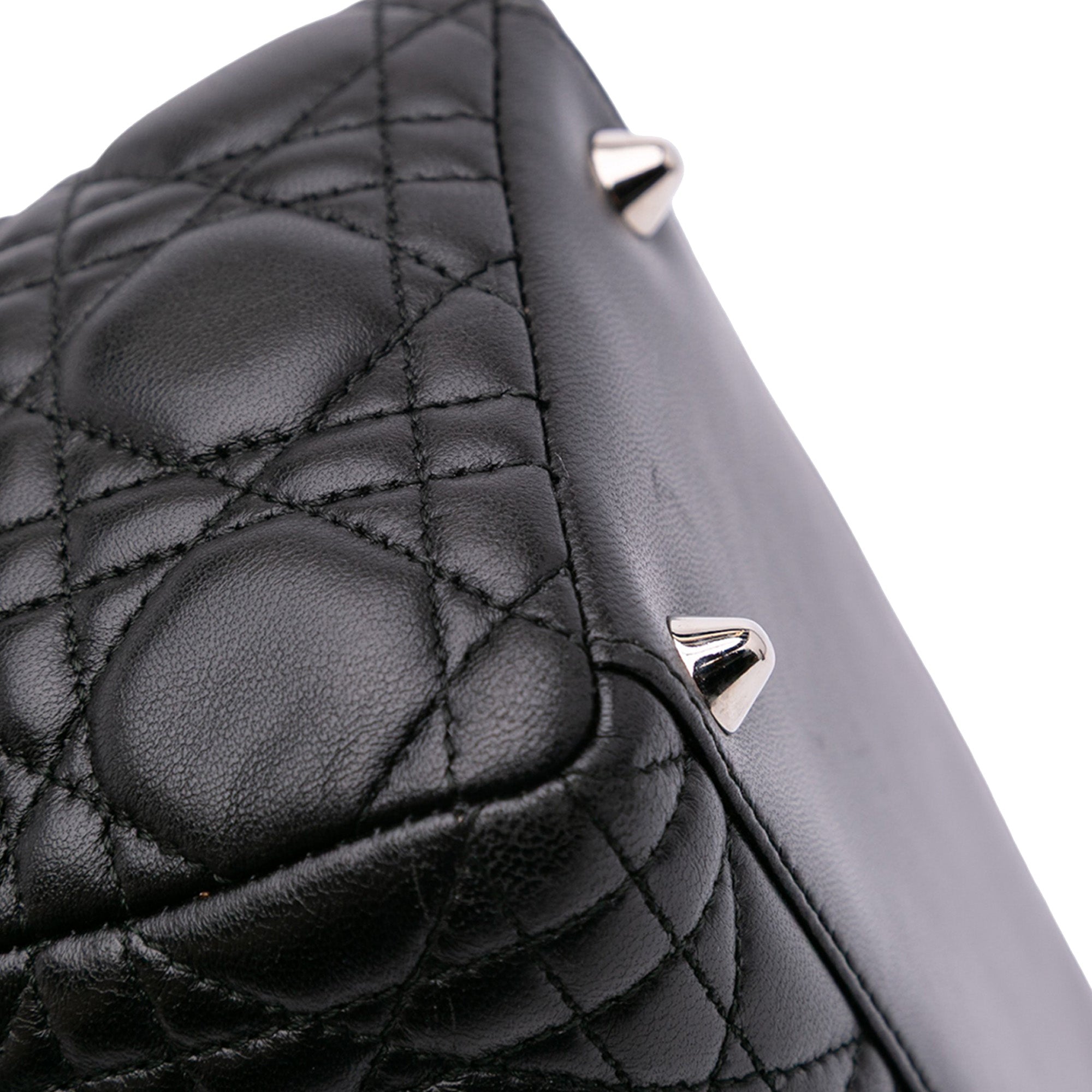 Large Lambskin Cannage Lady Dior