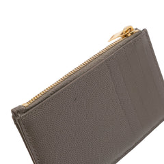 Grain De Poudre Chevron Monogram Fragments Zippered Card Case