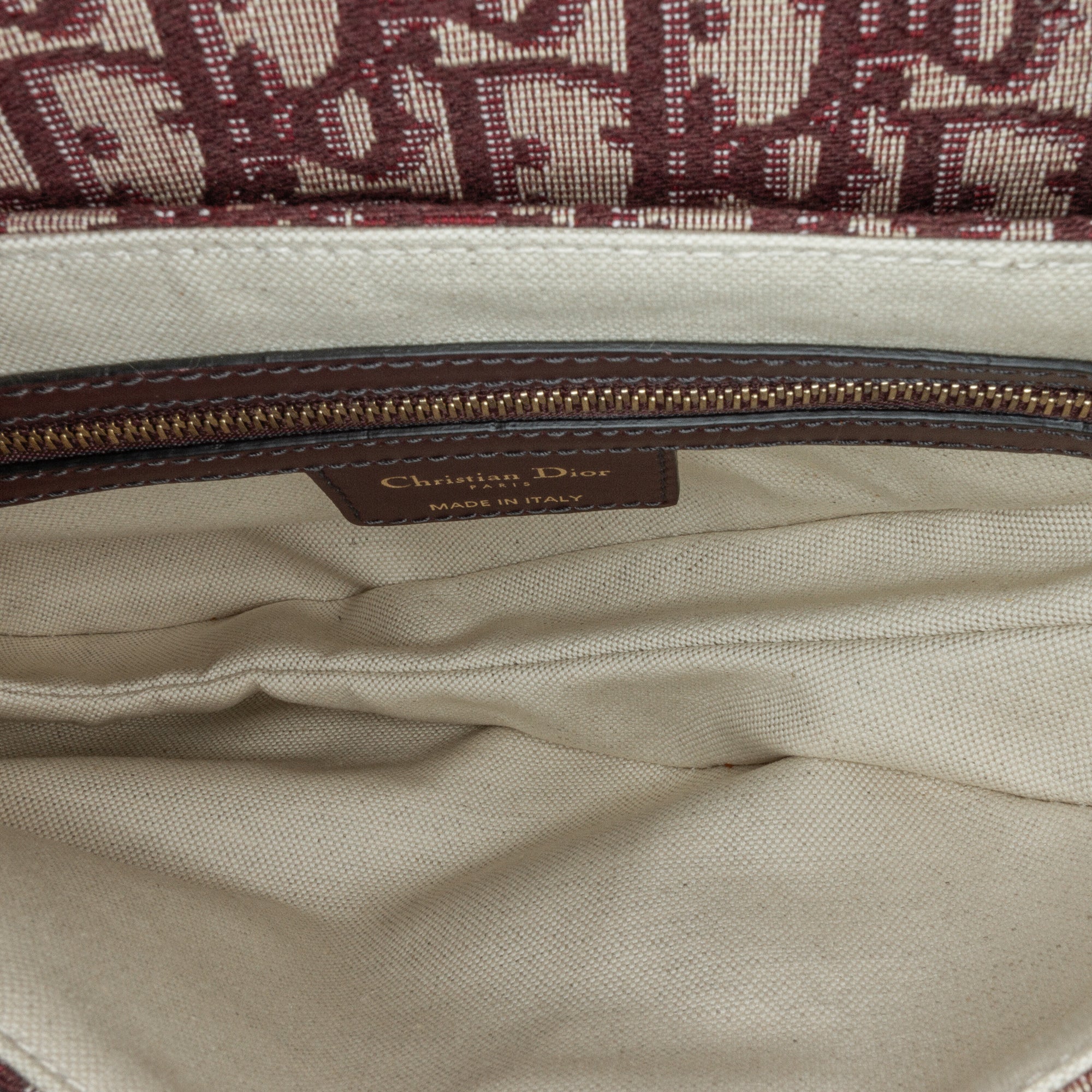 Oblique Canvas Saddle Bag