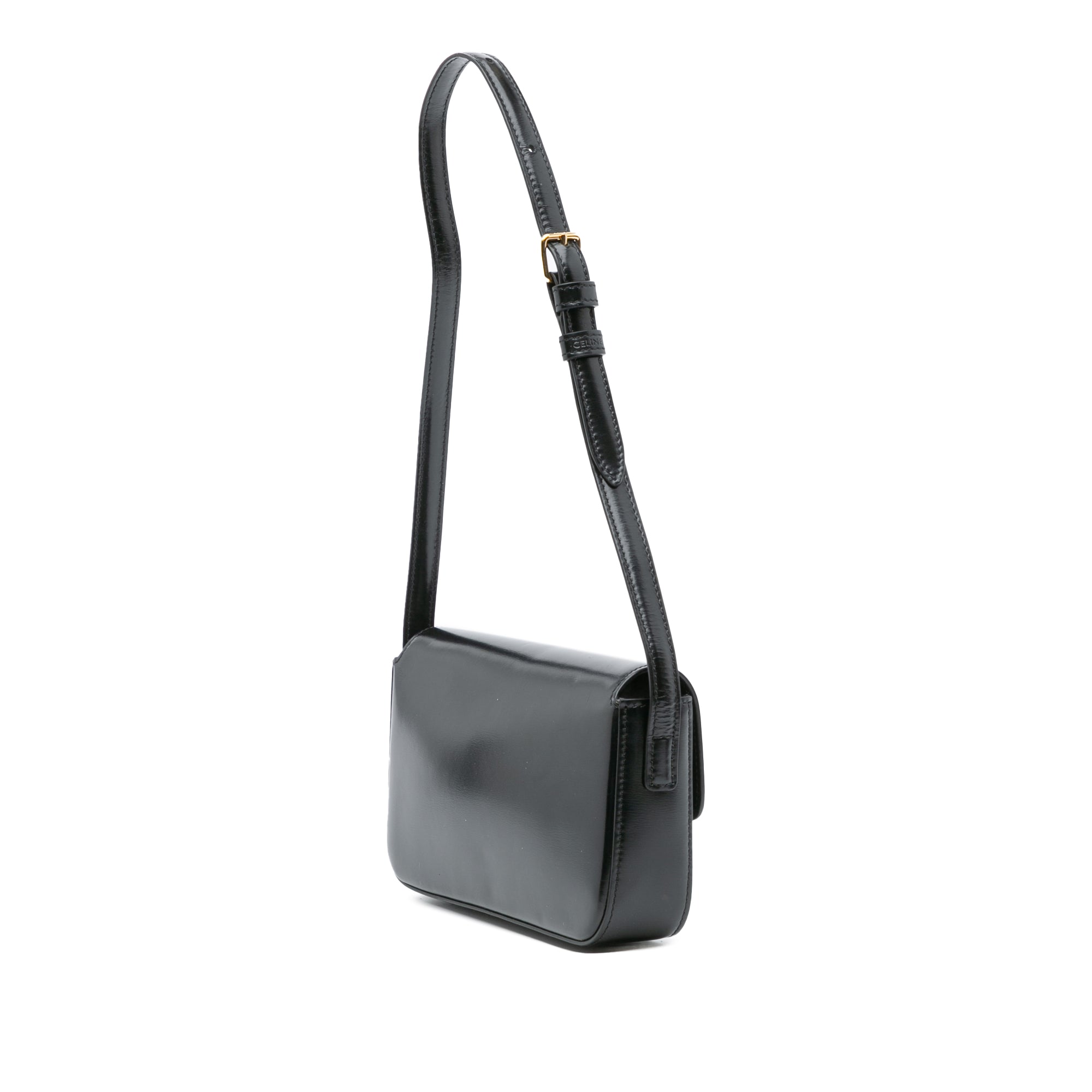 Shiny Calfskin Claude Shoulder Bag