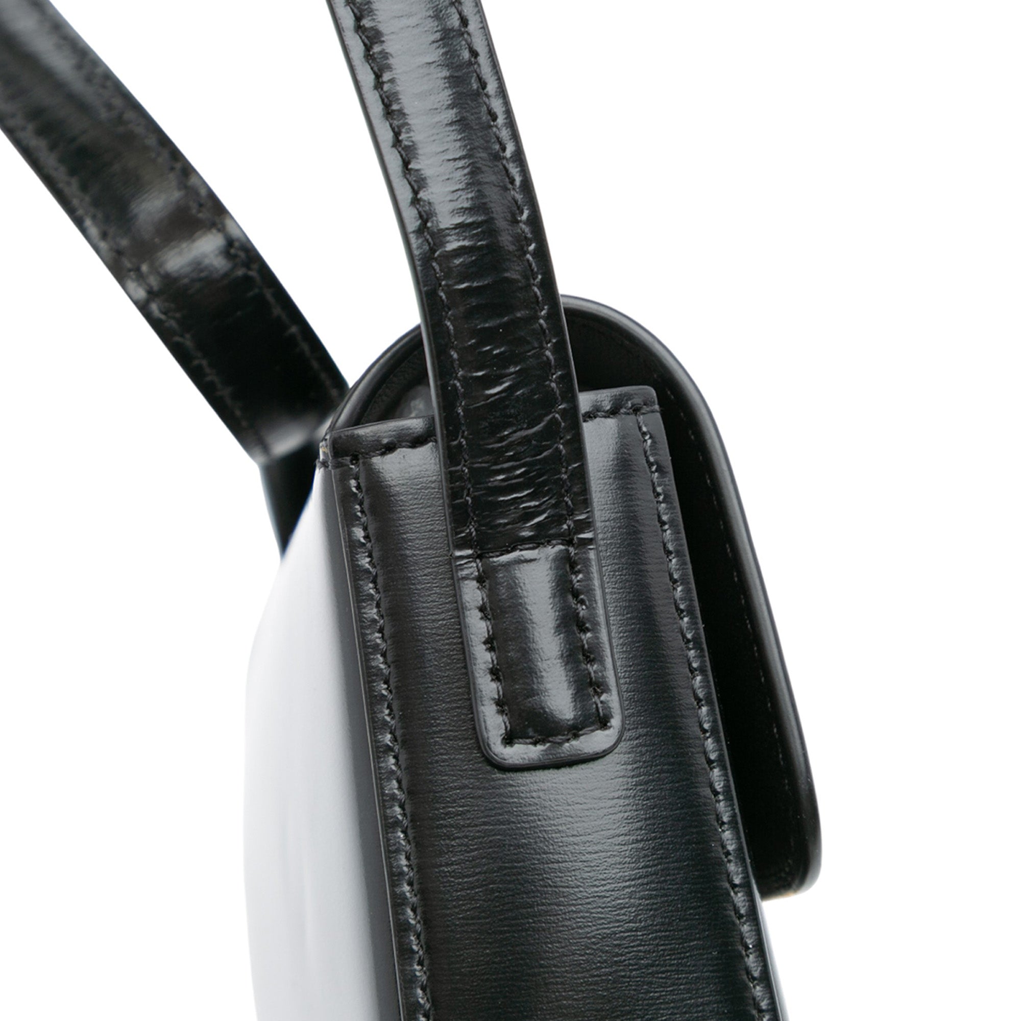 Shiny Calfskin Claude Shoulder Bag