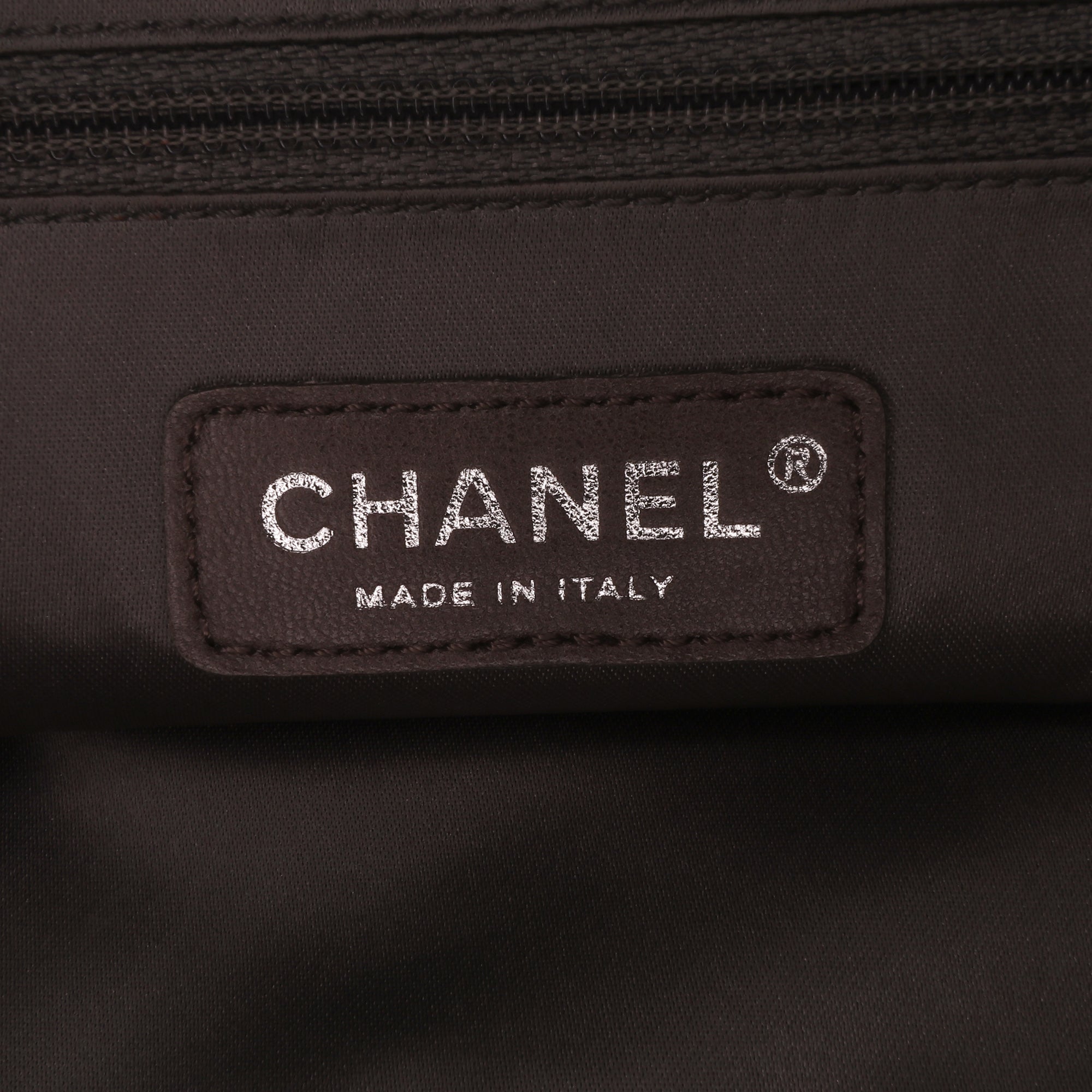 Perforated Crackled Metallic Calfskin Drill Tote