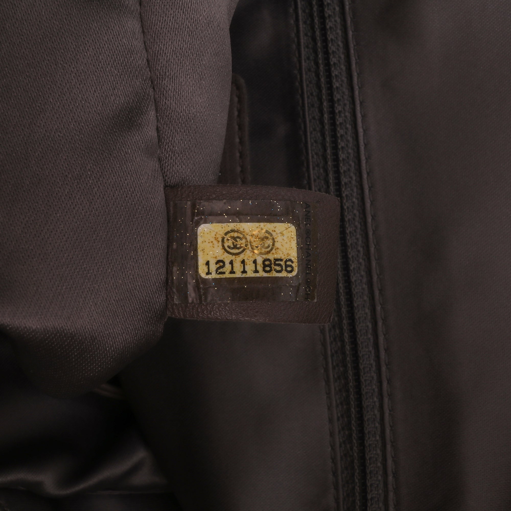 Perforated Crackled Metallic Calfskin Drill Tote