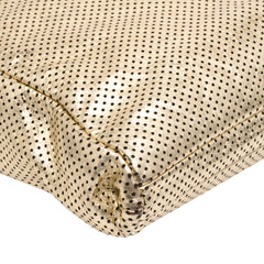 Perforated Crackled Metallic Calfskin Drill Tote
