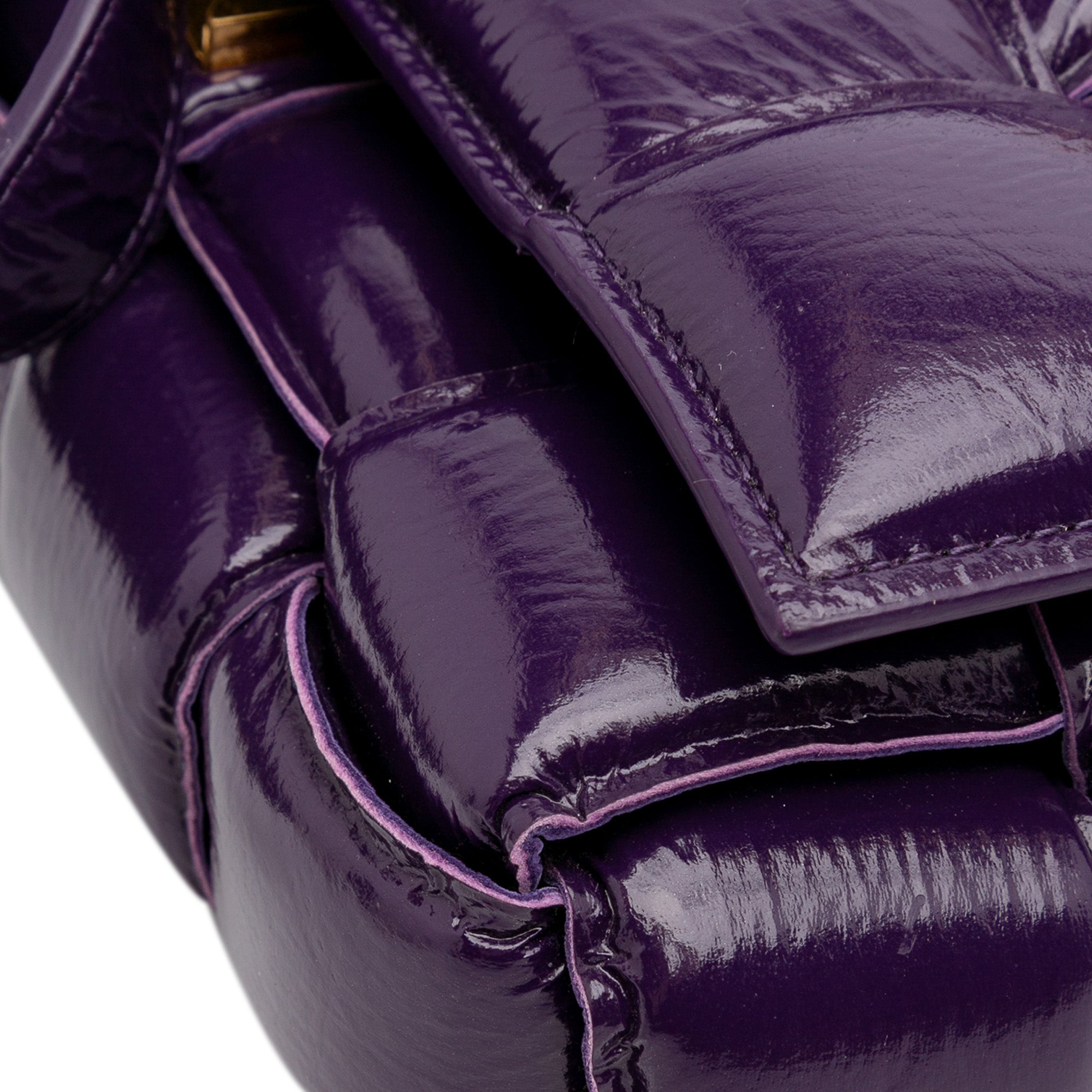 Textured Deerskin Intrecciato Padded Cassette Crossbody