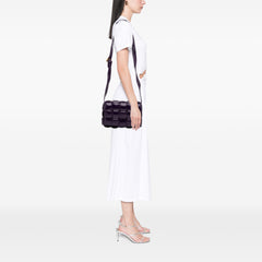 Textured Deerskin Intrecciato Padded Cassette Crossbody