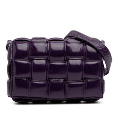 Textured Deerskin Intrecciato Padded Cassette Crossbody