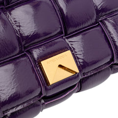 Textured Deerskin Intrecciato Padded Cassette Crossbody
