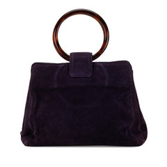 CC Suede Tortoise Top Handle Handbag_2