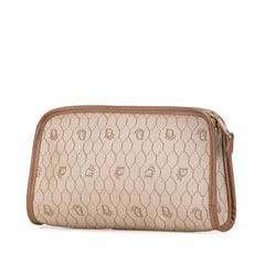 Honeycomb Coated Canvas Clutch