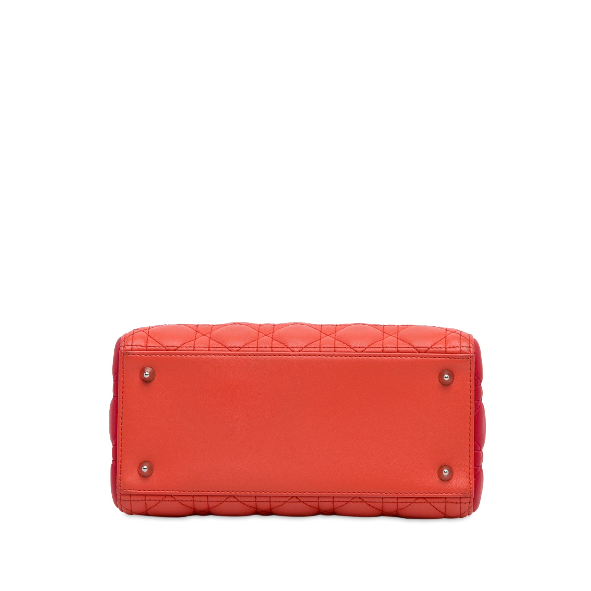 Medium Bicolor Lambskin Cannage Lady Dior