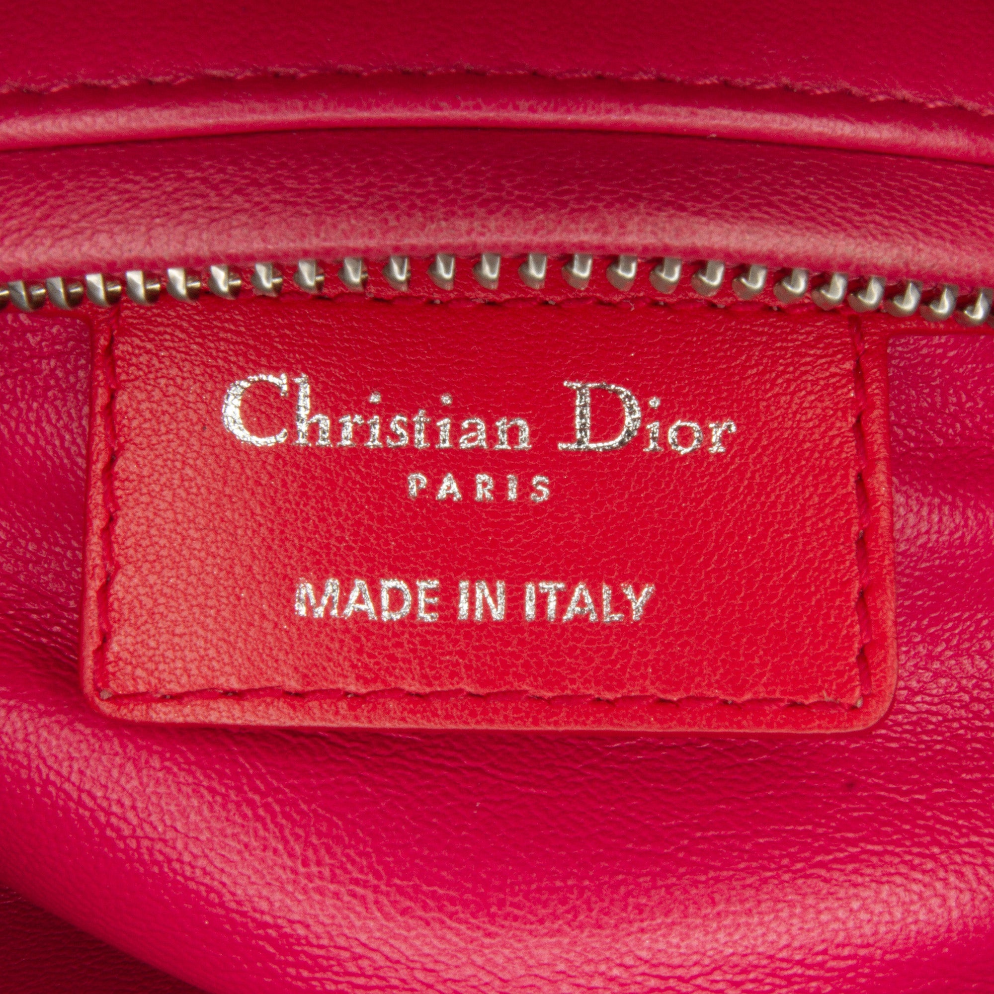Medium Bicolor Lambskin Cannage Lady Dior