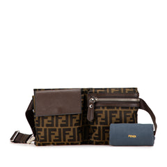 Zucca Canvas Double Pocket Belt Bag