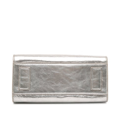 Nano Metallic Crinkled Calfskin Supple Sac De Jour Satchel