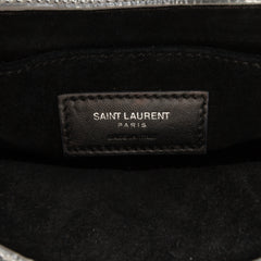 Nano Metallic Crinkled Calfskin Supple Sac De Jour Satchel