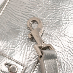Nano Metallic Crinkled Calfskin Supple Sac De Jour Satchel