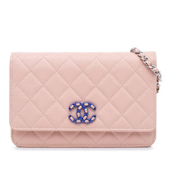 CC Quilted Caviar Wallet On Chain