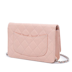 CC Quilted Caviar Wallet On Chain