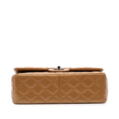 Jumbo Classic Metallic Patent Double Flap