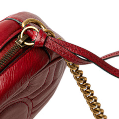 Mini GG Marmont Matelasse Leather Round Crossbody