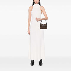 Zucca Canvas Double Flap Shoulder Bag