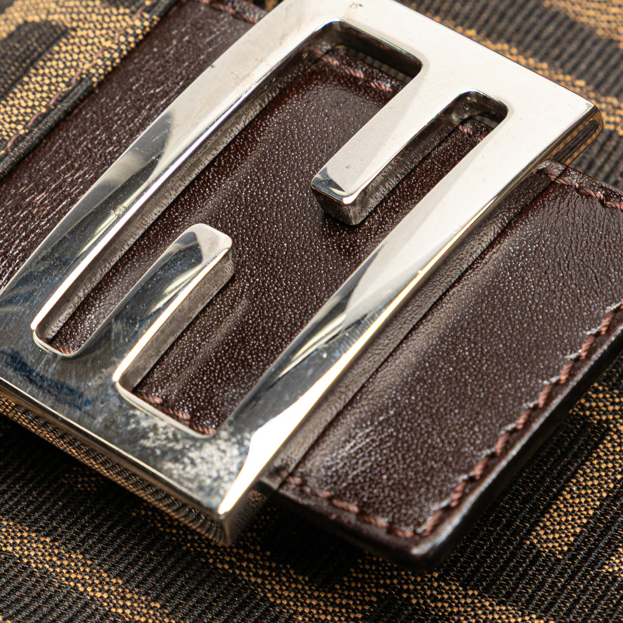 Zucca Canvas Double Flap Shoulder Bag