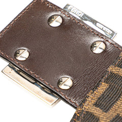 Zucca Canvas Double Flap Shoulder Bag