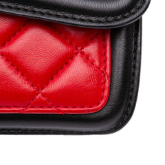 Medium Bicolor Quilted Lambskin Graphic Flap