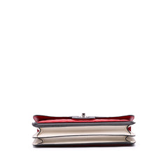 Medium Bicolor Quilted Lambskin Graphic Flap