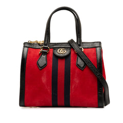 Small Suede Ophidia Satchel