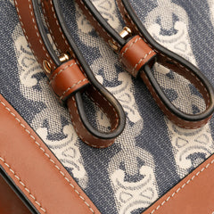 Small Triomphe Canvas Maillon Vertical Cabas Satchel