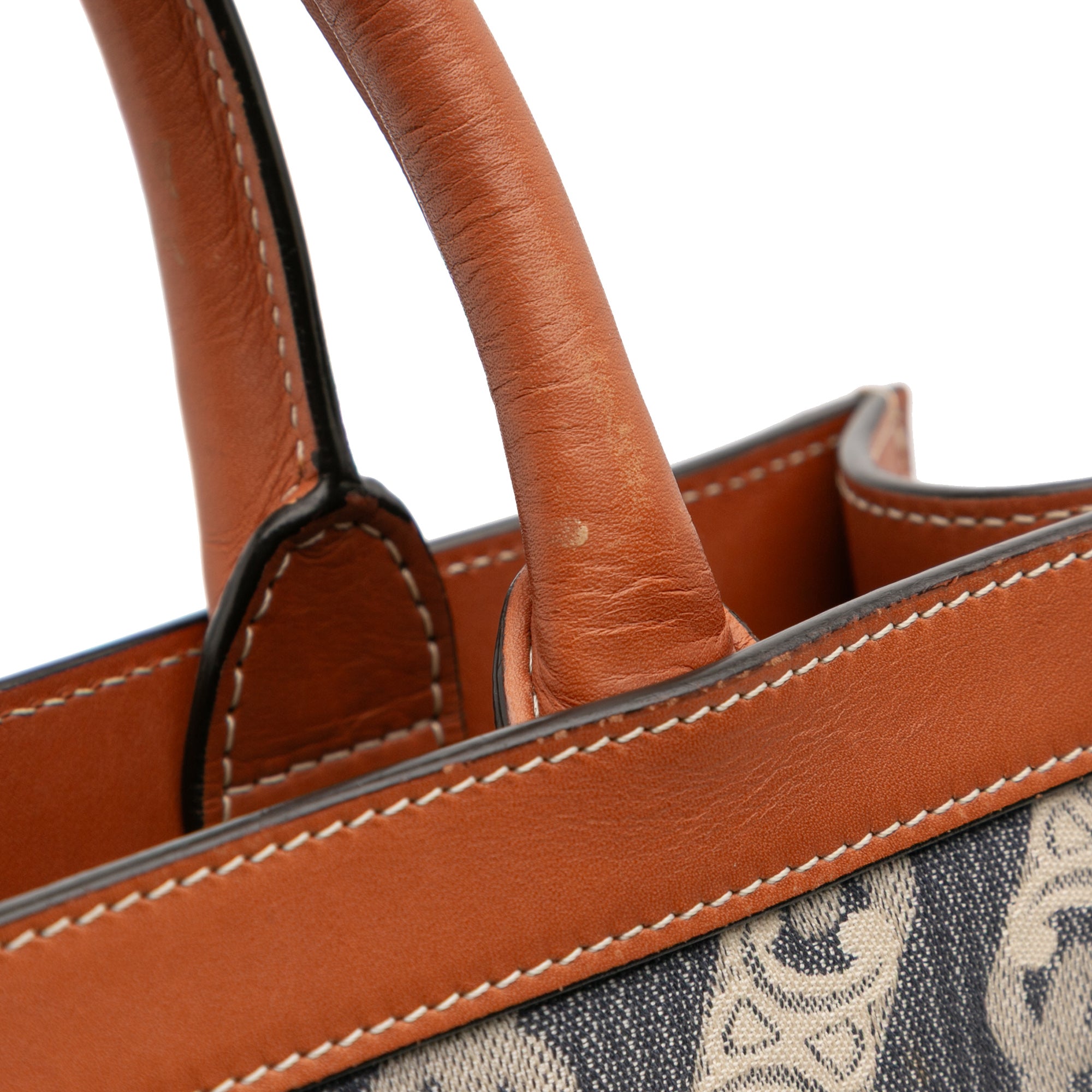 Small Triomphe Canvas Maillon Vertical Cabas Satchel