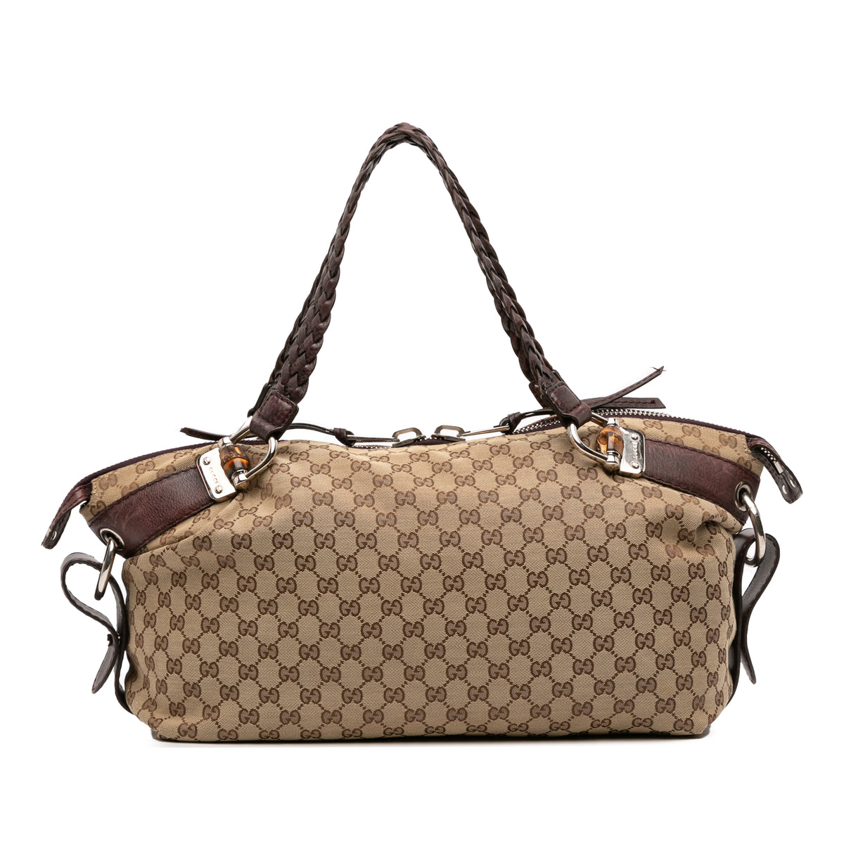 Medium GG Canvas Bamboo Bar Tote