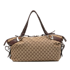 Medium GG Canvas Bamboo Bar Tote