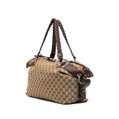 Medium GG Canvas Bamboo Bar Tote