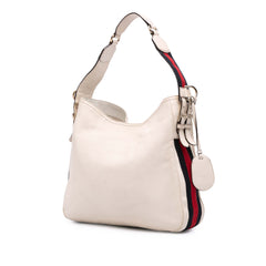 Medium Pebbled Calfskin Web Heritage Shoulder Bag