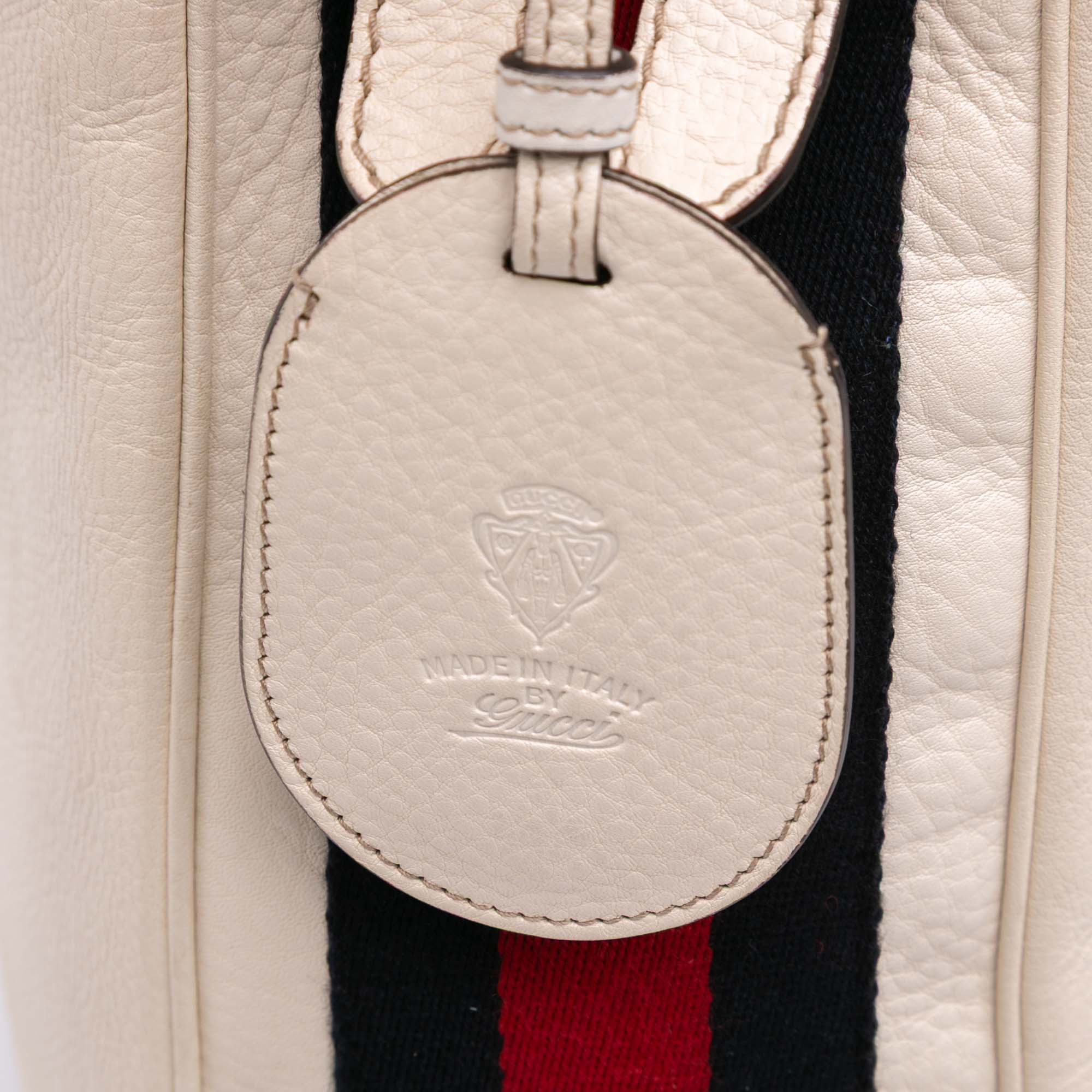 Medium Pebbled Calfskin Web Heritage Shoulder Bag