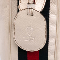 Medium Pebbled Calfskin Web Heritage Shoulder Bag