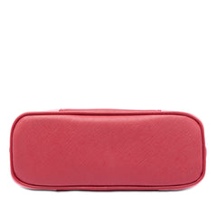 Bicolor Saffiano Cosmetic Pouch