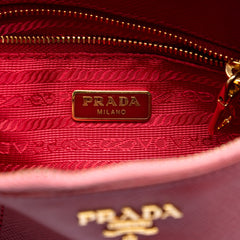 Bicolor Saffiano Cosmetic Pouch