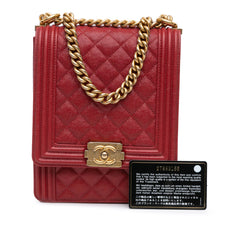 Quilted Caviar North South Boy Flap
