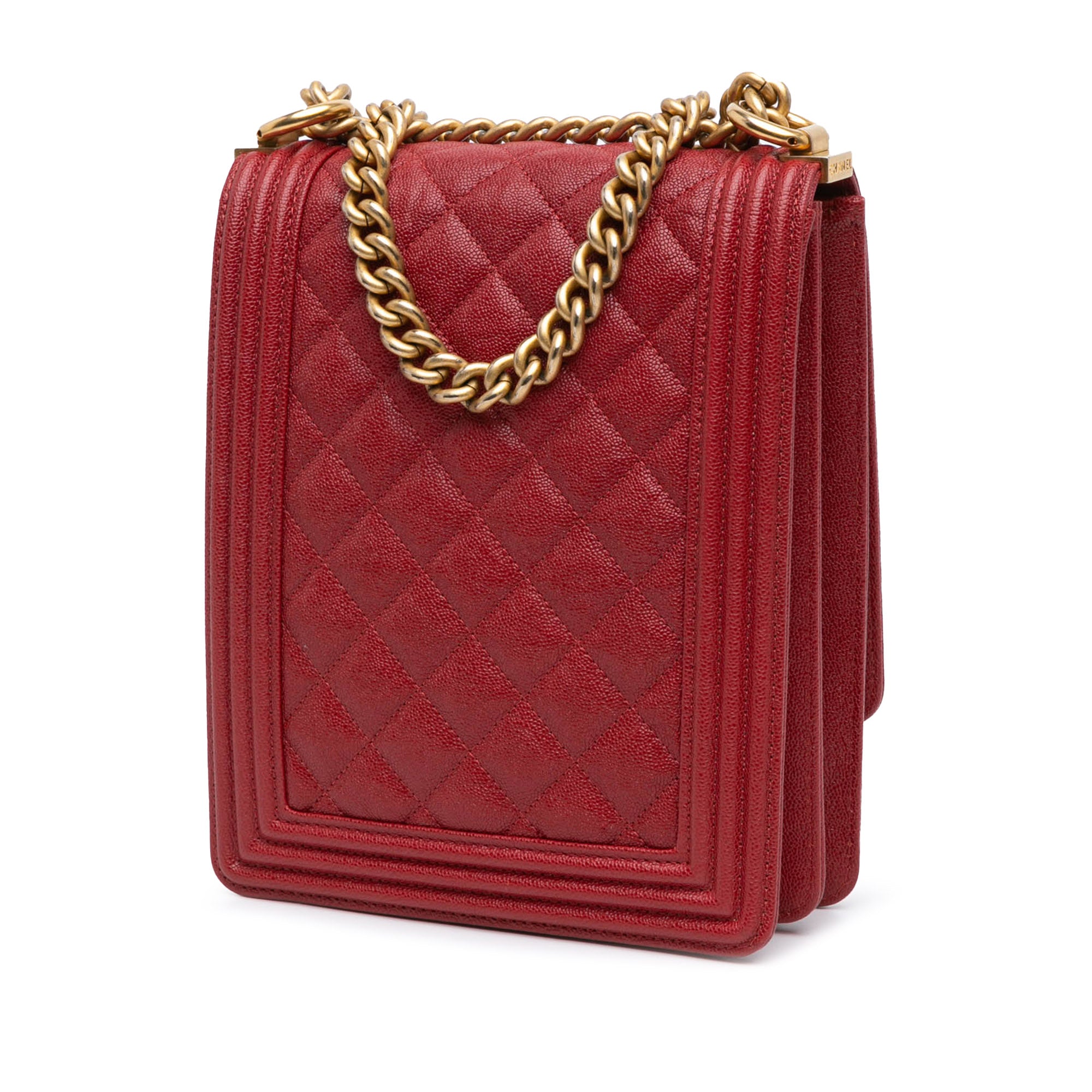 Quilted Caviar North South Boy Flap