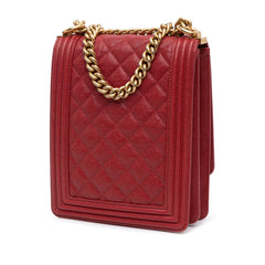Quilted Caviar North South Boy Flap