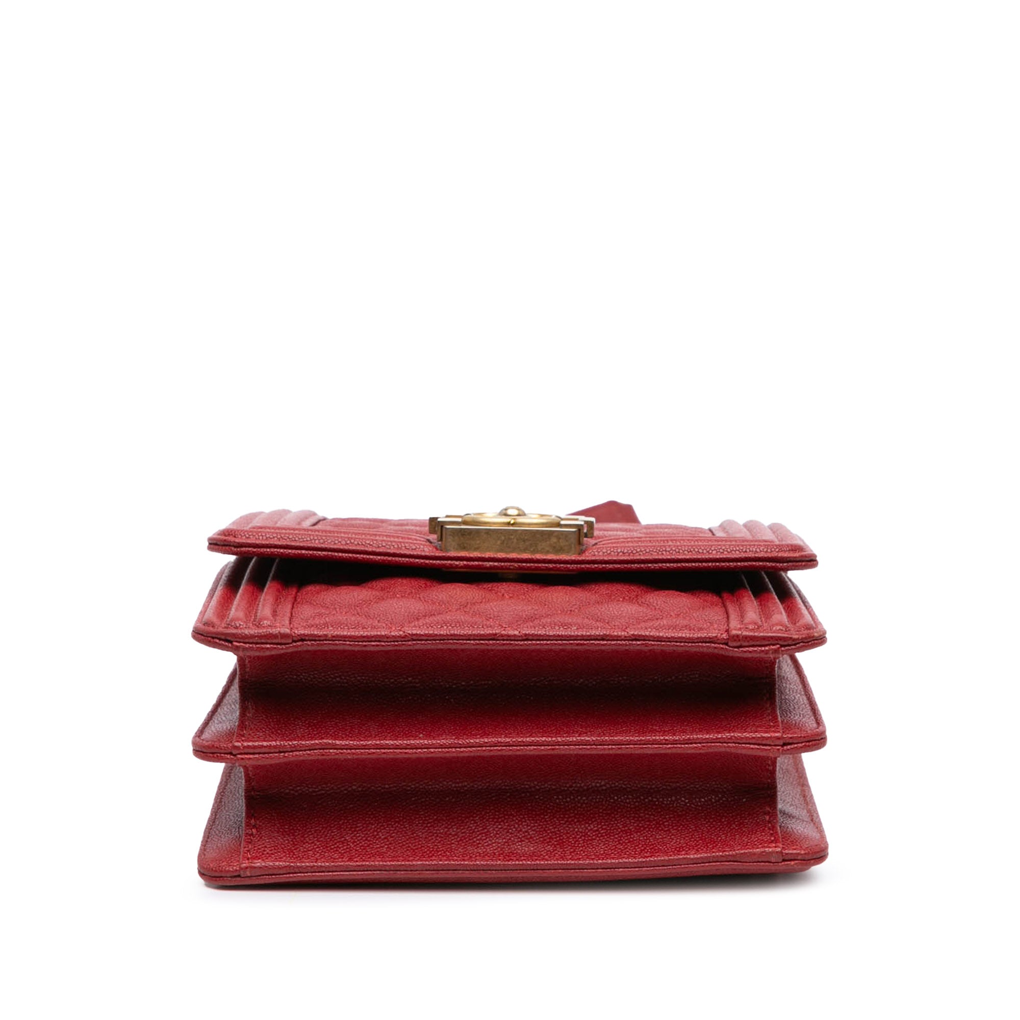 Quilted Caviar North South Boy Flap