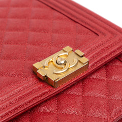 Quilted Caviar North South Boy Flap