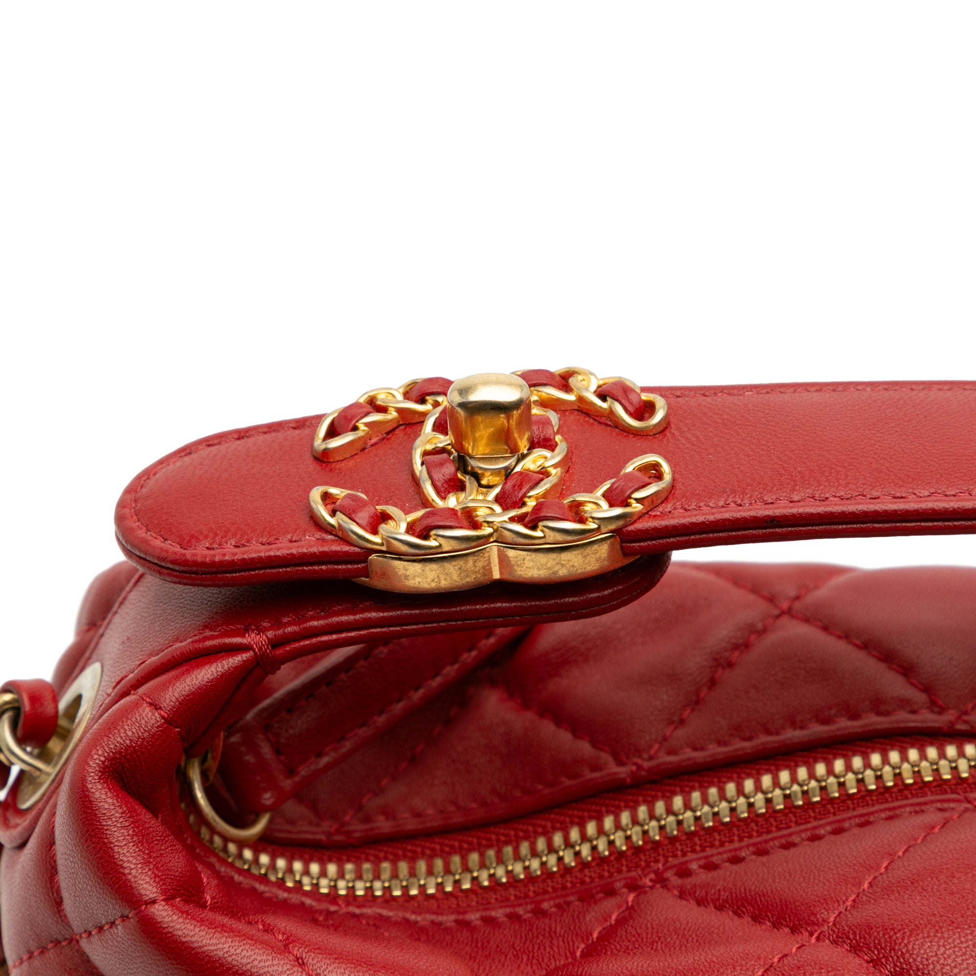 Small Quilted Lambskin Perfect Meeting Hobo