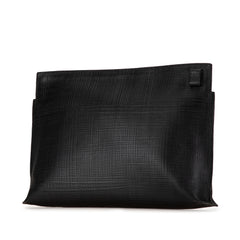 Leather Anagram T Clutch