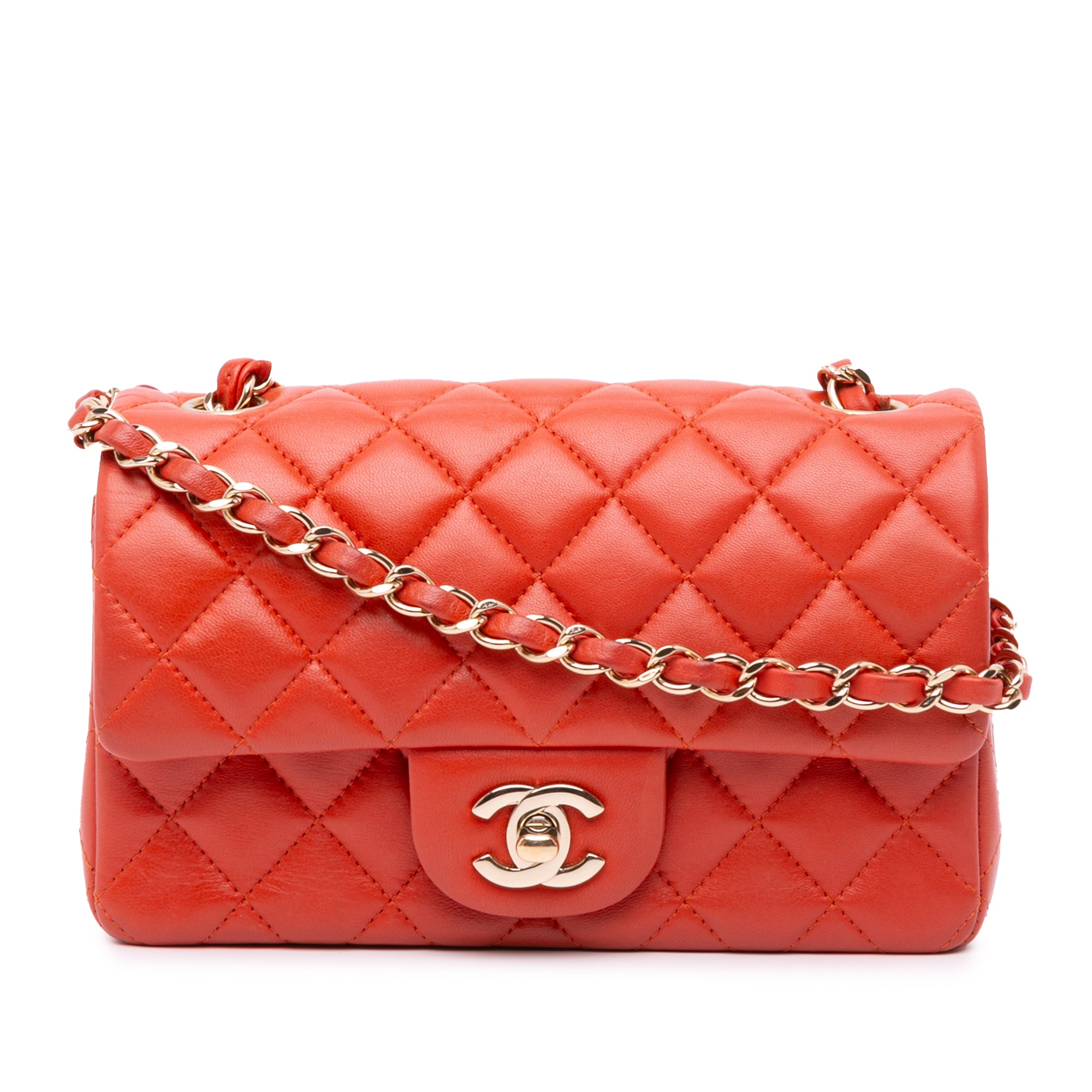 Mini Rectangular Classic Lambskin Single Flap
